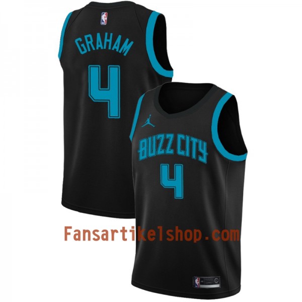 Charlotte Hornets Trikot Graham 4 2018-19 Jordan Brand City Edition Schwarz Swingman - Herren Charlotte Hornets Trikot Graham 4 2018-19 Jordan Brand City Edition Schwarz Swingman - Herren